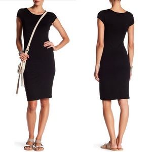 Velvet Torch Cap-Sleeve Bodycon Dress